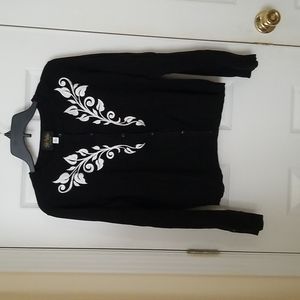 {Bob Mackie} Embroidered Cardigan